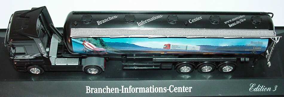 Foto 1:87 Mercedes-Benz Actros LH MP2 Fv Cv 60m³-KippsiloSzg 2/3 Branchen Informations Center, Edition 3 Werbemodell herpa B66000586