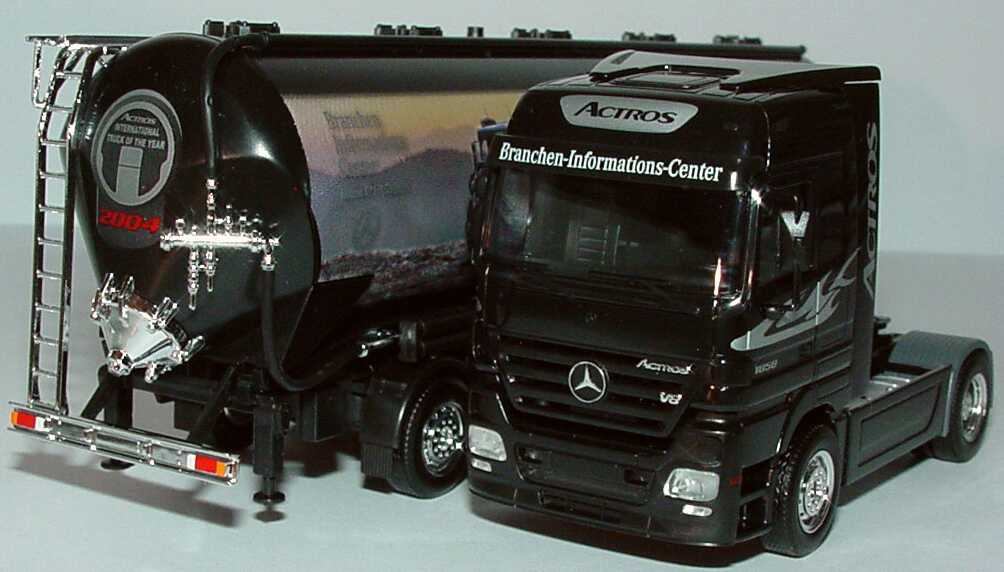 Foto 1:87 Mercedes-Benz Actros LH MP2 Fv Cv 60m³-KippsiloSzg 2/3 Branchen Informations Center, Edition 3 Werbemodell herpa B66000586