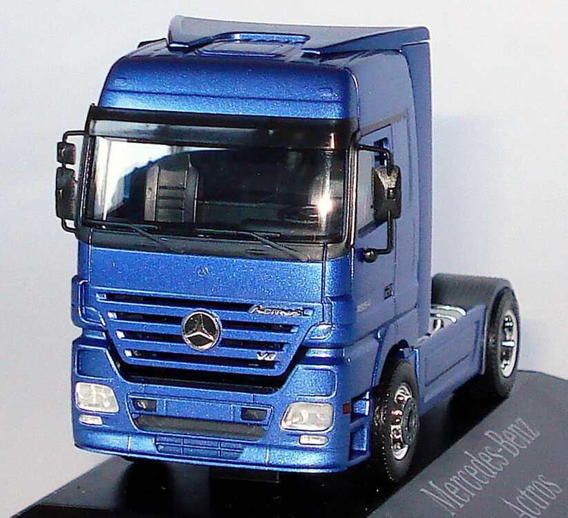 Foto 1:87 Mercedes-Benz Actros LH MP2 Fv Cv 2a Szgm blau-met. Werbemodell herpa B66000521