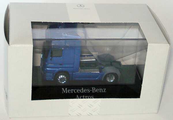 Foto 1:87 Mercedes-Benz Actros LH MP2 Fv Cv 2a Szgm blau-met. Werbemodell herpa B66000521