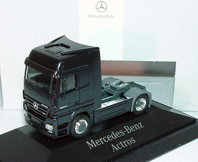 Foto 1:87 Mercedes-Benz Actros LH MP2 Fv Cv 2a Szgm blauschwarz Werbemodell herpa B66000520
