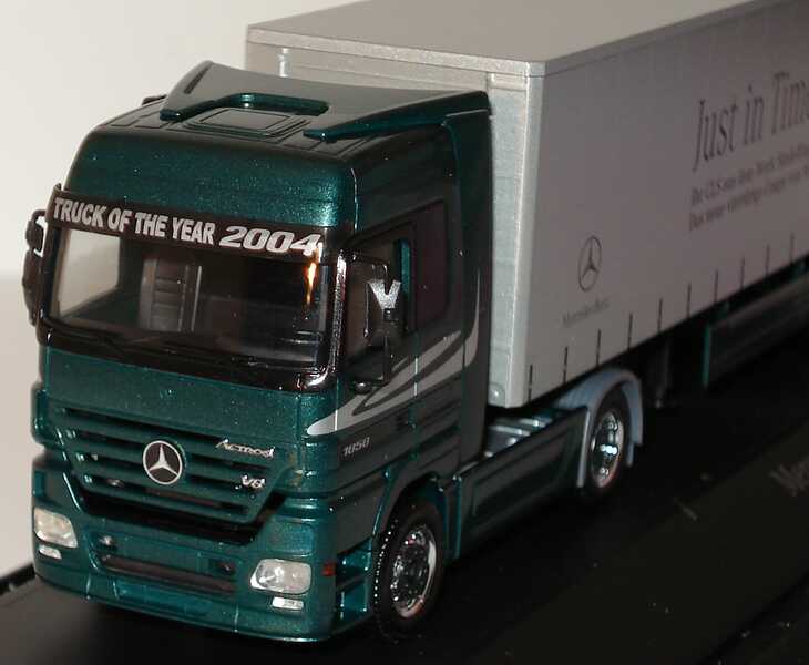 Foto 1:87 Mercedes-Benz Actros LH MP2 Fv Cv GpSzg 2/3 Just in Time - Ihr CLS aus dem Werk Sindelfingen Werbemodell herpa B66000596