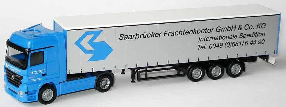 Foto 1:87 Mercedes-Benz Actros LH MP2 Fv Cv GpSzg 2/3 Saarbrückener Frachtenkontor GmbH & Co. KG herpa 287883