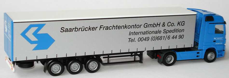 Foto 1:87 Mercedes-Benz Actros LH MP2 Fv Cv GpSzg 2/3 Saarbrückener Frachtenkontor GmbH & Co. KG herpa 287883