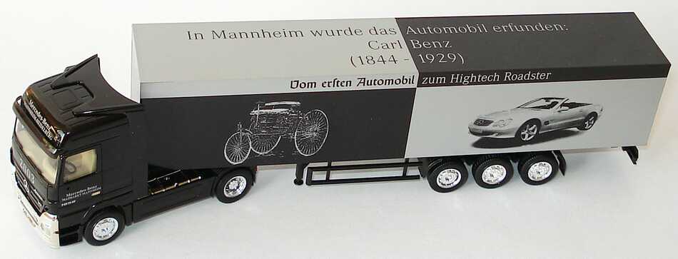 Foto 1:87 Mercedes-Benz Actros LH MP2 Fv Cv KoSzg 2/3 Vom ersten Automobil zum Hightech Roadster, Maimarkt Mannheim 2003 Werbemodell herpa 264983