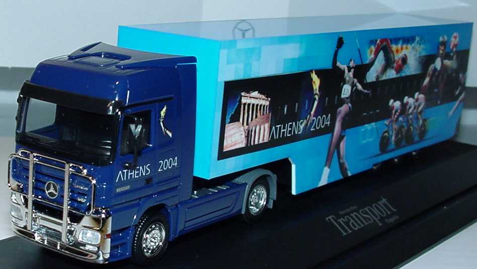 Foto 1:87 Mercedes-Benz Actros LH MP2 Fv Cv KoSzg Cv 2/3 Athens 2004 Werbemodell herpa B66000602