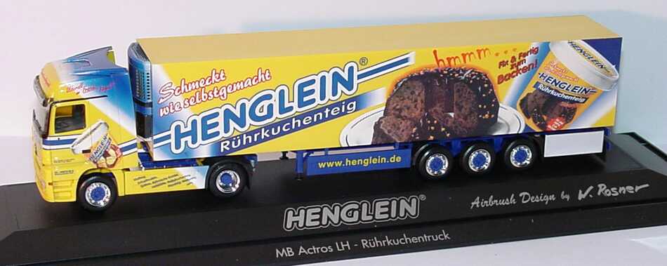 Foto 1:87 Mercedes-Benz Actros LH MP2 Fv Cv KükoSzg 2/3 Henglein Rührkuchenteig (Airbrush Design by W. Rosner) herpa 120616