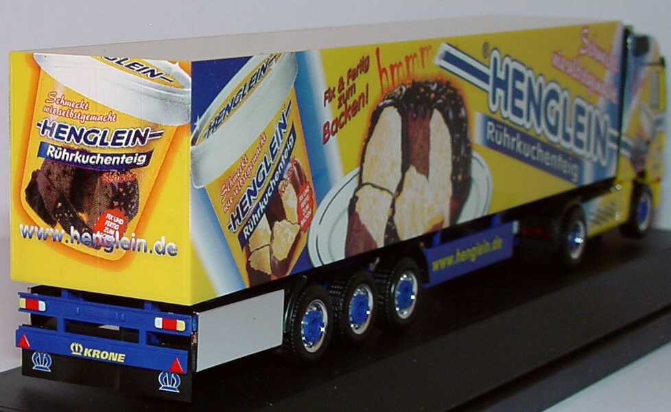 Foto 1:87 Mercedes-Benz Actros LH MP2 Fv Cv KükoSzg 2/3 Henglein Rührkuchenteig (Airbrush Design by W. Rosner) herpa 120616