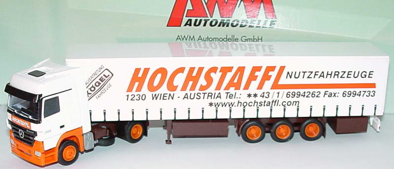 Foto 1:87 Mercedes-Benz Actros LH MP2 Fv GpSzg 2/3 Hochstaffl Nutzfahrzeuge Wien, Kögel AMW/AWM 52353.2