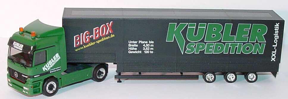Foto 1:87 Mercedes-Benz Actros L Fv Cv JuPPSzg 2/3 Kübler Spedition, Big-Box (HCC-Modell) herpa 199650