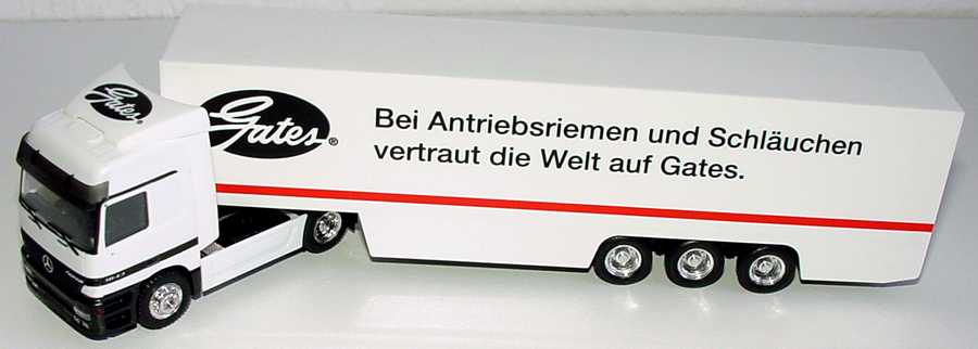 Foto 1:87 Mercedes-Benz Actros L Fv Cv KoSzg Cv 2/3 Gates - Bei Antriebsriemen und Schläuchen vertraut die Welt auf Gates herpa