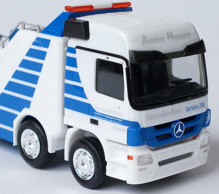 Foto 1:87 Mercedes-Benz Actros L MP3 Bergefahrzeug Empl Wrecker 4a Autodienst Hoppegarten Werbemodell herpa B66007805