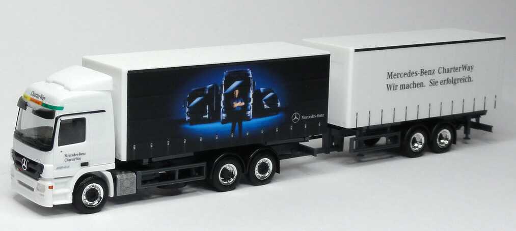 Foto 1:87 Mercedes-Benz Actros L MP3 W-GP-Tan-Hgz 3/2 Mercedes-Benz CharterWay - Wir machen. Sie erfolgreich. Werbemodell herpa B66007812