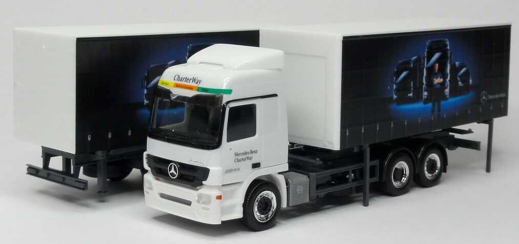 Foto 1:87 Mercedes-Benz Actros L MP3 W-GP-Tan-Hgz 3/2 Mercedes-Benz CharterWay - Wir machen. Sie erfolgreich. Werbemodell herpa B66007812