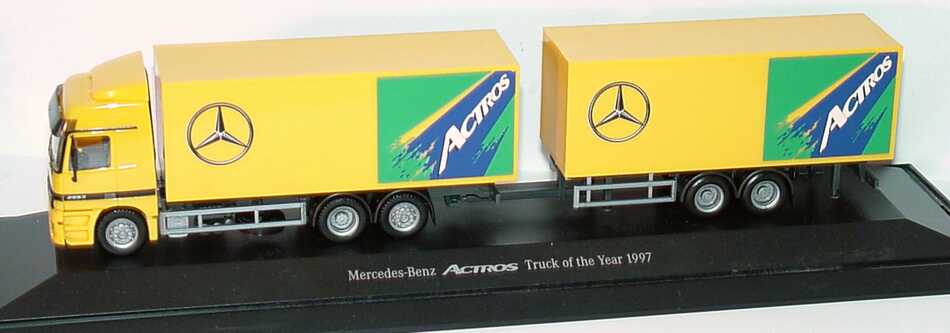 Foto 1:87 Mercedes-Benz Actros L TandemKoHgz 3/2 Actros, Truck of the Year 1997 Werbemodell herpa