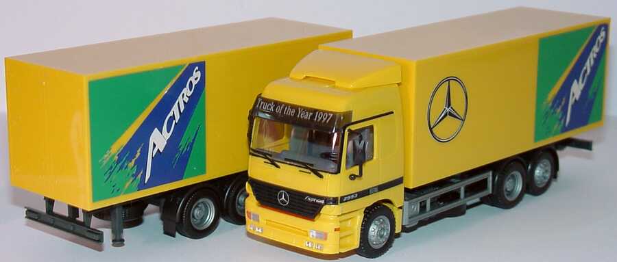 Foto 1:87 Mercedes-Benz Actros L TandemKoHgz 3/2 Actros, Truck of the Year 1997 Werbemodell herpa