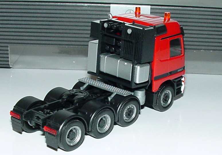 Foto 1:87 Mercedes-Benz Actros L Titan 4a SchwerlastZgm rot Mercedes-Benz SLT Werbemodell herpa B66000453