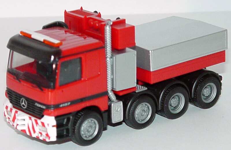 Foto 1:87 Mercedes-Benz Actros L Titan 4a SchwerlastZgm rot herpa 147767