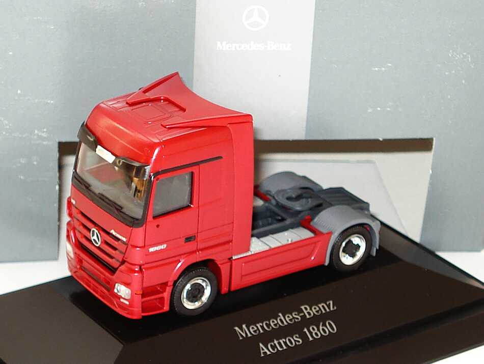 Foto 1:87 Mercedes-Benz Actros Megaspace MP3 2a Szgm rot-met. Actros 1860 Werbemodell herpa B66000828