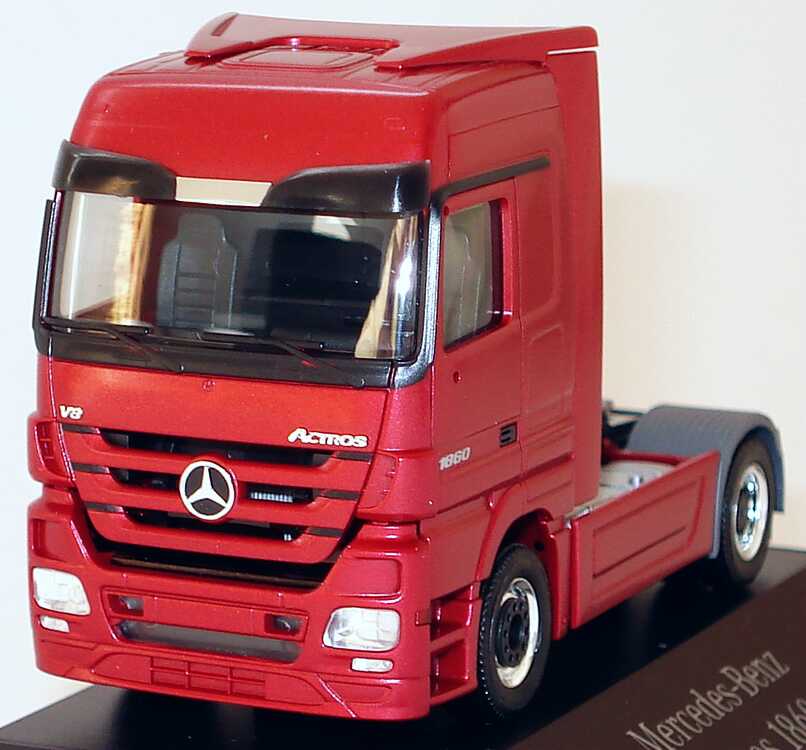 Foto 1:87 Mercedes-Benz Actros Megaspace MP3 2a Szgm rot-met. Actros 1860 Werbemodell herpa B66000828