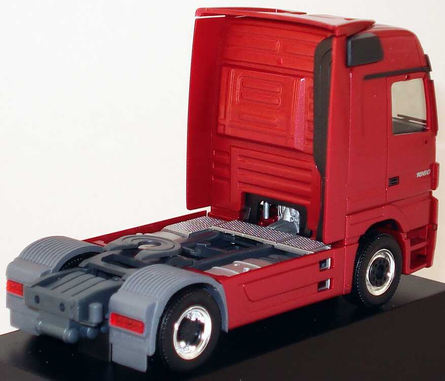 Foto 1:87 Mercedes-Benz Actros Megaspace MP3 2a Szgm rot-met. Actros 1860 Werbemodell herpa B66000828