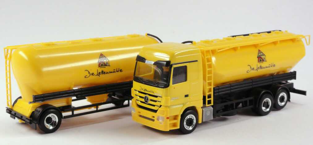 Foto 1:87 Mercedes-Benz Actros Megaspace MP3 Silo-Hgz 2/3 Die Lettenmühle Werbemodell herpa B66007814