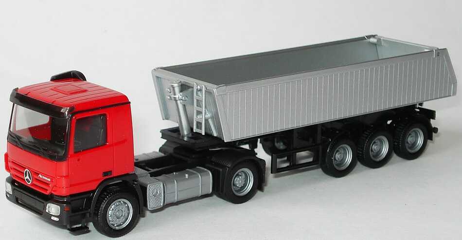 Foto 1:87 Mercedes-Benz Actros S MP2 Kipp-Szg 2/3 rot/silber herpa 150187