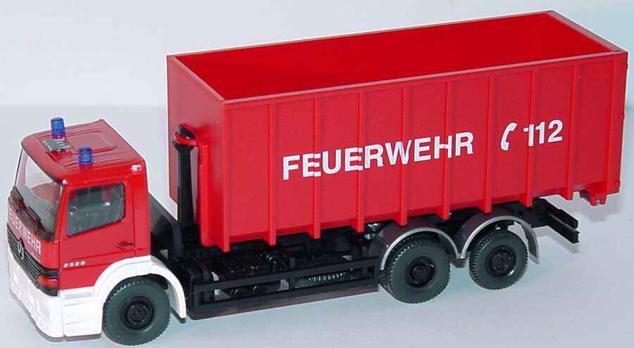 Foto 1:87 Mercedes-Benz Atego 3a Abrollkipper Feuerwehr Wiking 62401