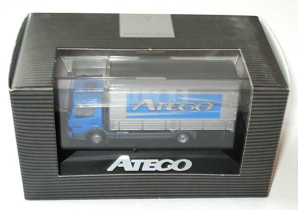 Foto 1:87 Mercedes-Benz Atego 815 2a PP-Lkw blau/silber-met. Atego Werbemodell herpa B66000148