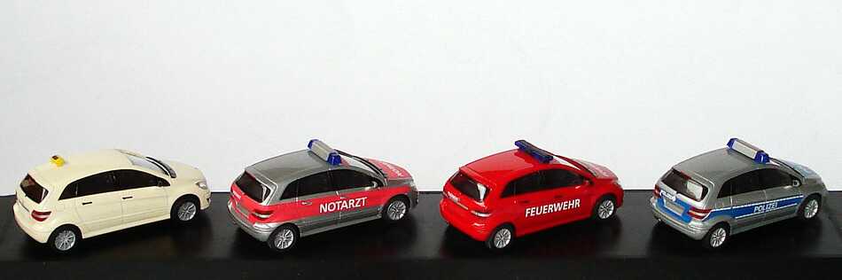 Foto 1:87 Mercedes-Benz B-Klasse Einsatzfahrzeuge (B-Klasse (W245) Polizei, Feuerwehr, Notarzt, Taxi) Werbemodell herpa B66961390