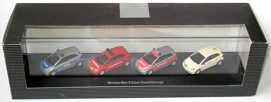 Foto 1:87 Mercedes-Benz B-Klasse Einsatzfahrzeuge (B-Klasse (W245) Polizei, Feuerwehr, Notarzt, Taxi) Werbemodell herpa B66961390