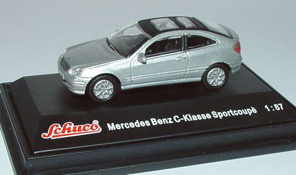 Foto 1:87 Mercedes-Benz C-Klasse Sport Coupé silber-met. Schuco 21683
