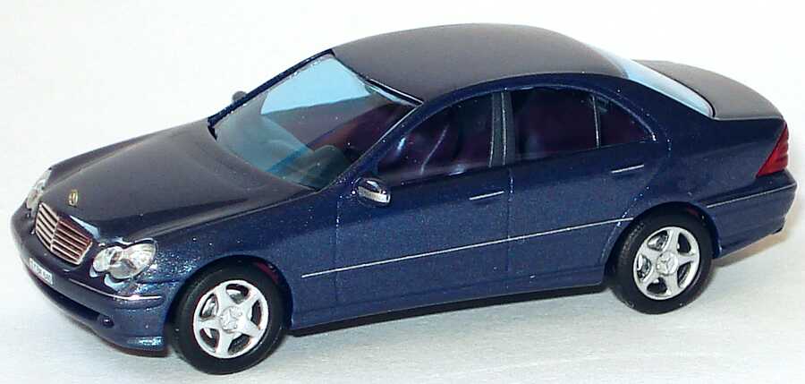 Foto 1:87 Mercedes-Benz C-Klasse (W203) C 270 CDI topasblau-met. designo-Line, IA rot (CMD-Edition) Busch 49120