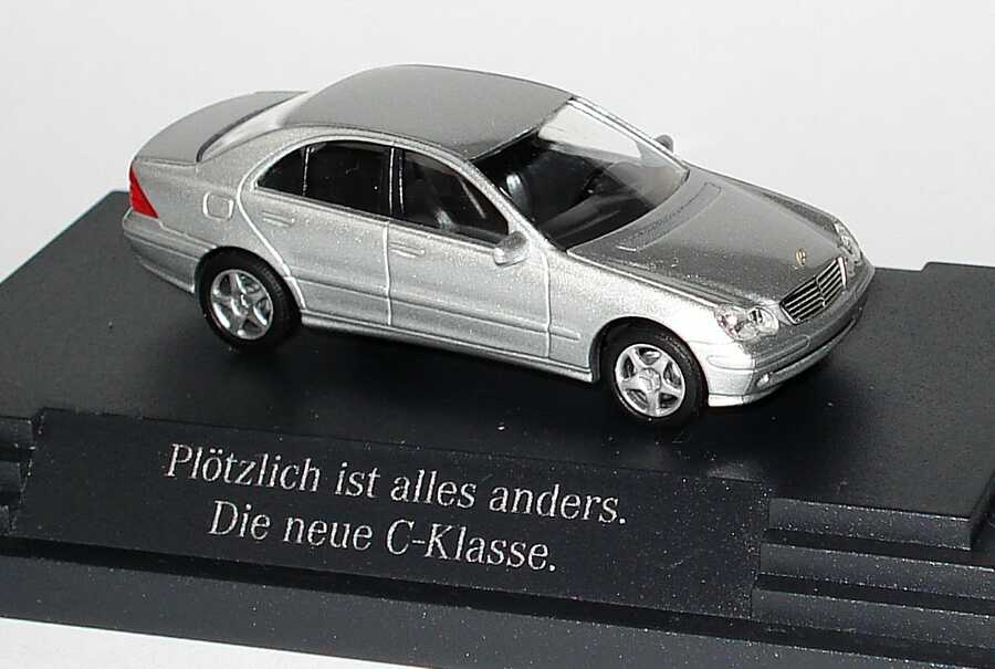 Foto 1:87 Mercedes-Benz C-Klasse (W203) silber-met. Plötzlich ist alles anders - Die neue C-Klasse Werbemodell Busch B66961310