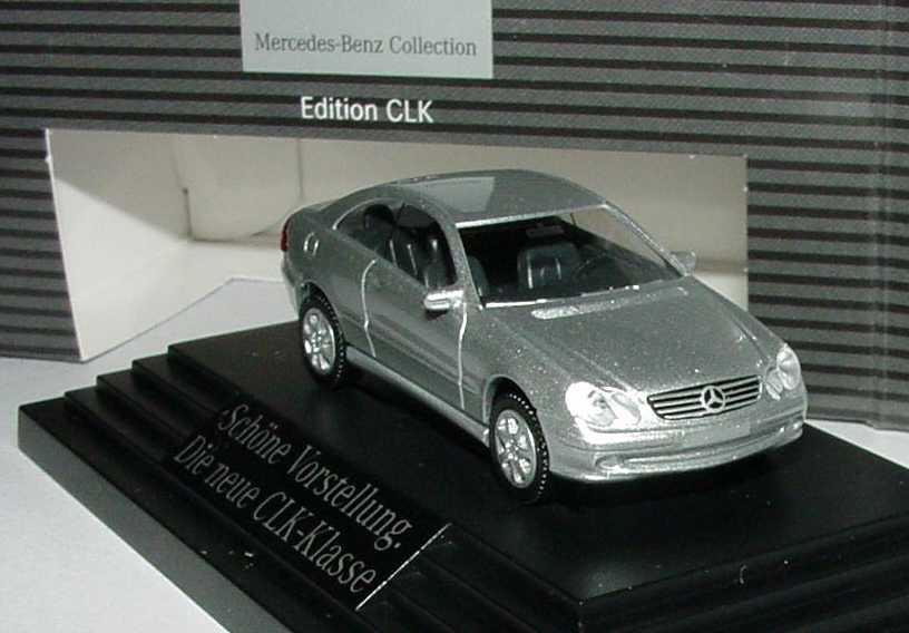 Foto 1:87 Mercedes-Benz CLK (C209) brillantsilber-met. Schöne Vorstellung. Die neue CLK-Klasse Werbemodell Wiking B66961336