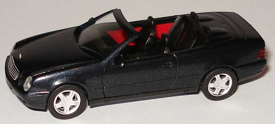 Foto 1:87 Mercedes-Benz CLK Cabrio (A208) blauschwarz-met. herpa