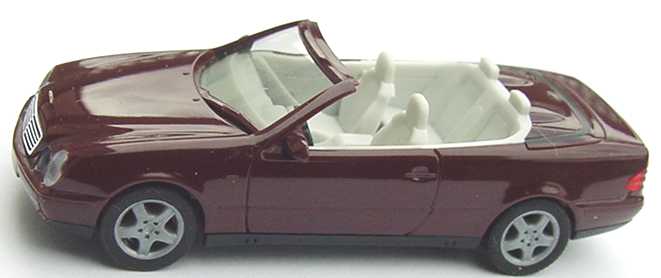 Foto 1:87 Mercedes-Benz CLK Cabrio (A208) dunkelweinrot herpa 022378/188043