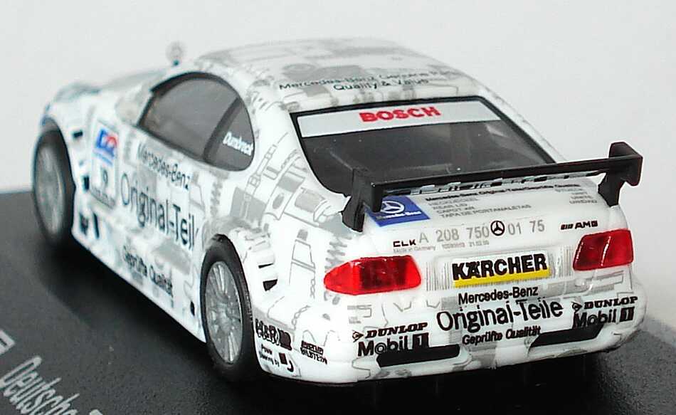 Foto 1:87 Mercedes-Benz CLK DTM 2000 AMG, Original Teile Nr.19, Peter Dumbreck Trumpeter mcs3025p