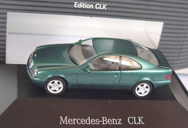 Foto 1:87 Mercedes-Benz CLK (C208) mineralgrün-met. Werbemodell herpa B66005639