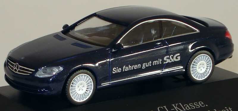 Foto 1:87 Mercedes-Benz CL Coupé (C216) dunkelblau-met. Die neue CL-Klasse. Ein traum wird Wirklichkeit. S&G Collection Nr. 2 herpa