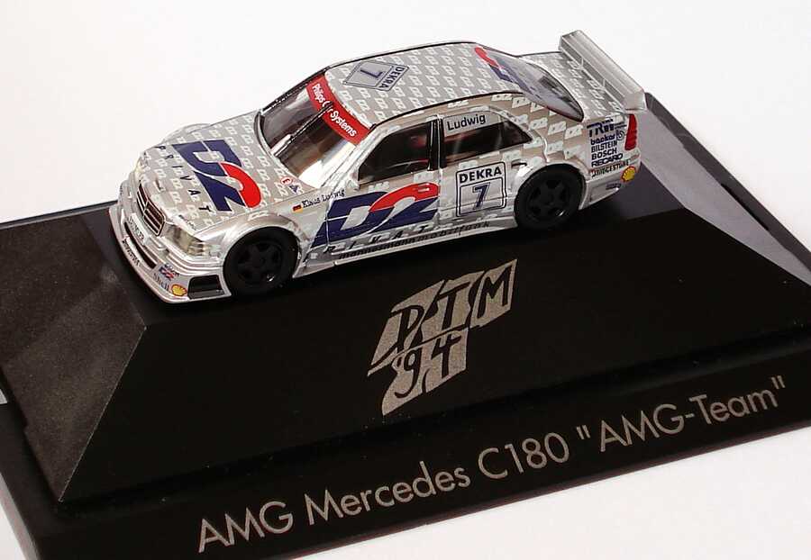 Foto 1:87 Mercedes-Benz C 180 DTM 1994 AMG, D2 Privat Nr.7, Klaus Ludwig herpa 036177