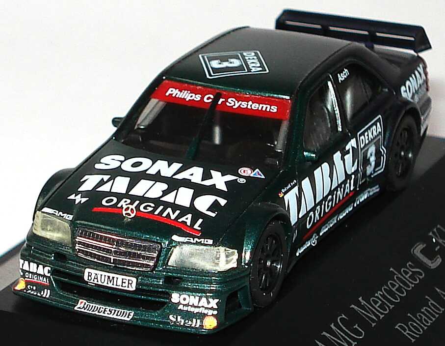 Foto 1:87 Mercedes-Benz C 180 DTM 1994 AMG, Tabac/Sonax Nr. 3, Roland Asch Werbemodell herpa B66005309