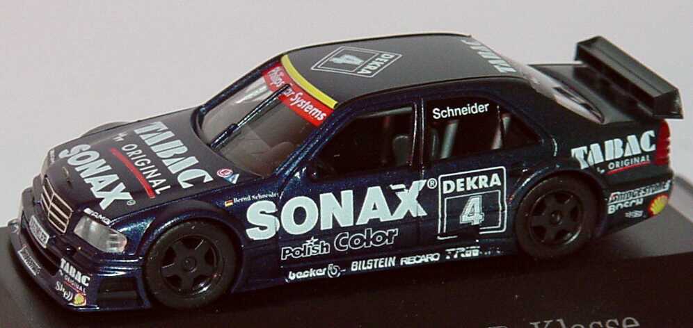 Foto 1:87 Mercedes-Benz C 180 DTM 1994 AMG, Tabac/Sonax Nr. 4, Bernd Schneider Werbemodell herpa B66005308