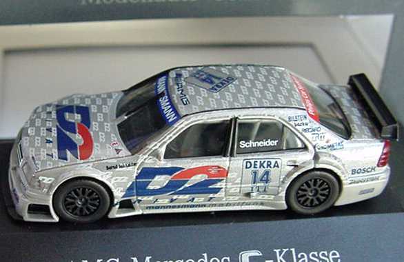 Foto 1:87 Mercedes-Benz C 180 DTM 1995 AMG, D2 Privat Nr.14, Schneider Werbemodell herpa B66005314