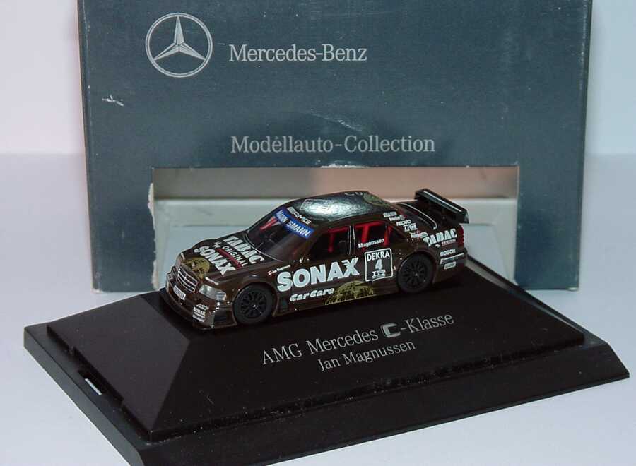 Foto 1:87 Mercedes-Benz C 180 DTM 1995 AMG, Tabac/Sonax Nr.4, Magnussen Werbemodell herpa B66005322