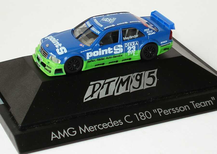 Foto 1:87 Mercedes-Benz C-Klasse W202 DTM 1995 Persson Point S Nr.23 Bernd Mayländer - herpa 036573