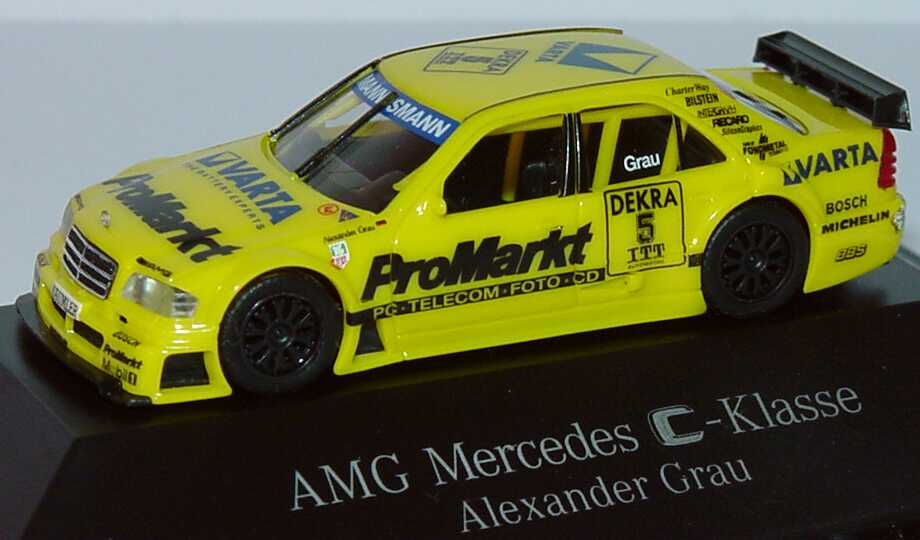 Foto 1:87 Mercedes-Benz C 180 DTM 1995 Zakspeed, ProMarkt Nr. 5, Grau Werbemodell herpa B66005323