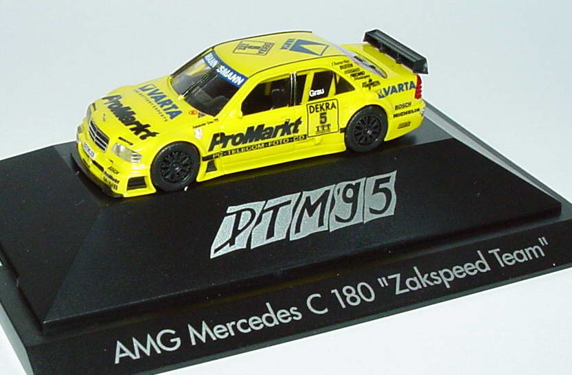 Foto 1:87 Mercedes-Benz C 180 DTM 1995 Zakspeed, ProMarkt Nr. 5, Grau herpa 036443