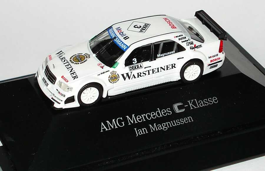 Foto 1:87 Mercedes-Benz C 180 (W202) ITC 1996 AMG, Warsteiner Nr.3, Jan Magnussen Werbemodell herpa B66005330