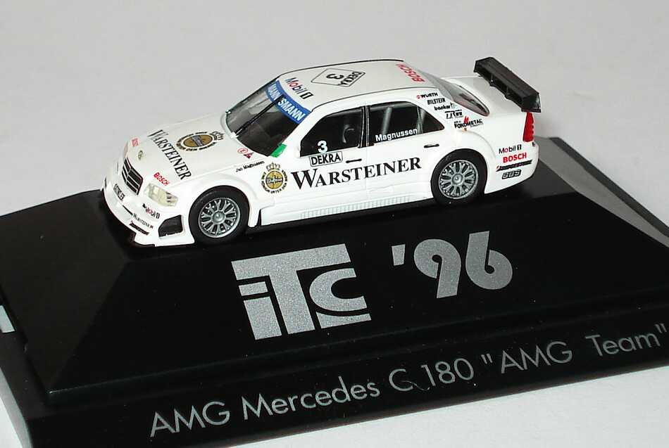 Foto 1:87 Mercedes-Benz C 180 (W202) ITC 1996 AMG, Warsteiner Nr.3, Jan Magnussen herpa 036917